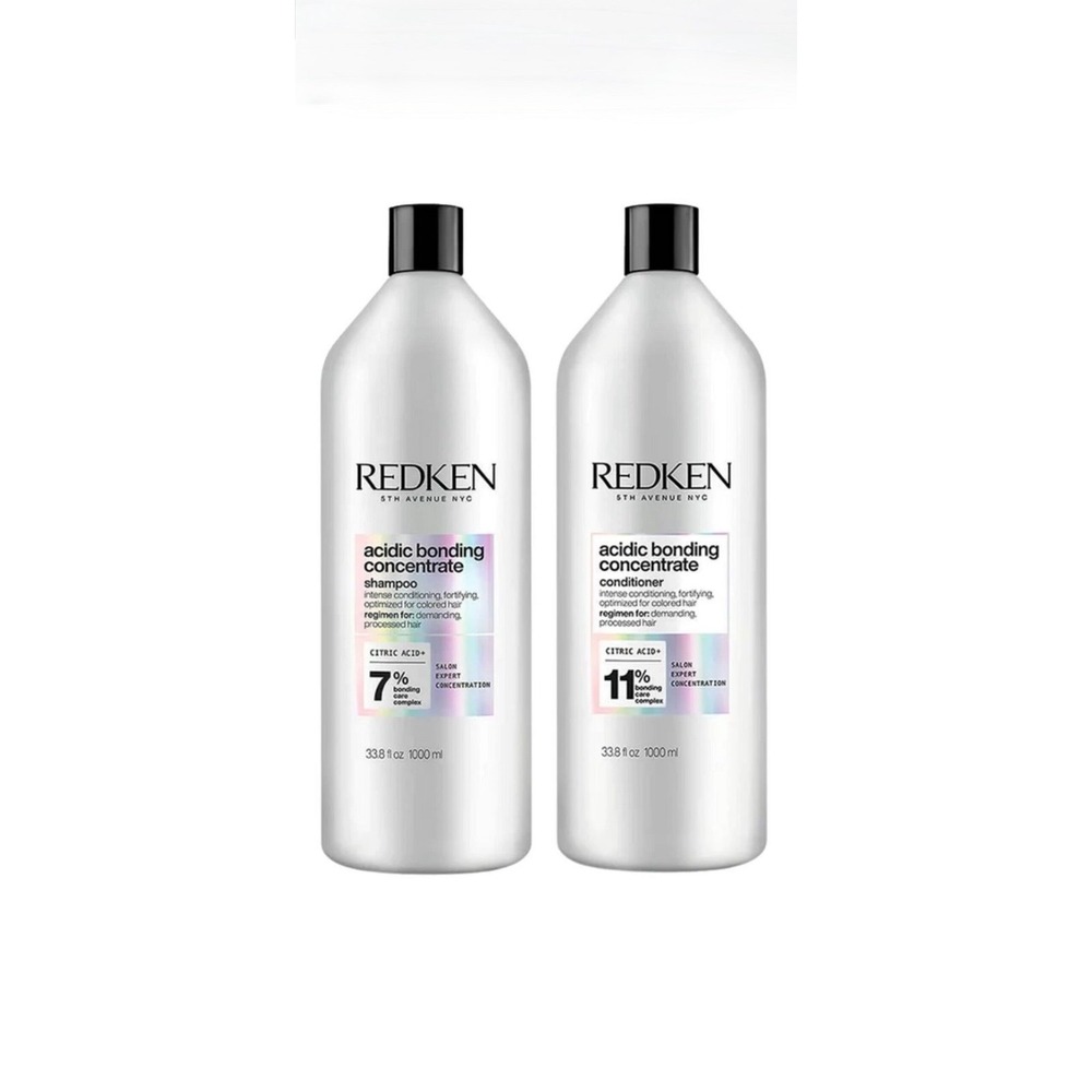 Redken Acidic Bonding Concentrate Shampoo & Conditioner Liter Duo 33.8 oz !!!!!